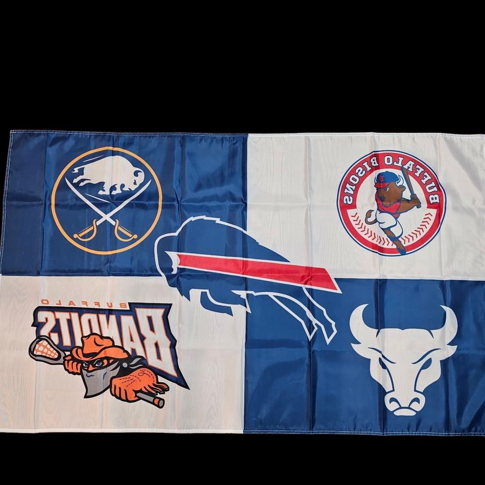 Buffalo Sports Team Flag 3x5 NEW BILLS, BANDITS, BISONS, BULLS, SABRES - Picture 2 of 3